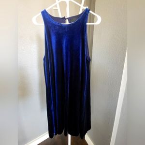 Royal Blue velvet Cynthia Rowley dress, size L